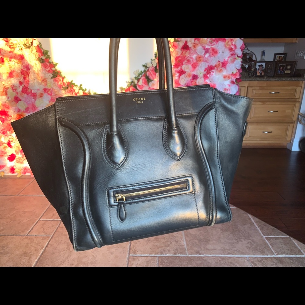 Celine Medium Luggage Bag - Smooth Black Calfskin